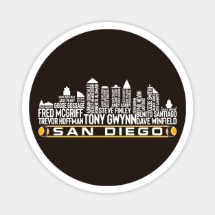 San Diego Baseball Team All Time Legends, San Diego City Skyline Magnet